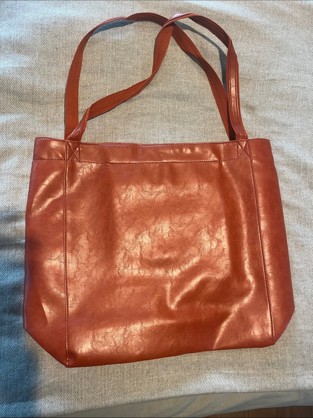 Everyday Smooth Tote Bag in Rust